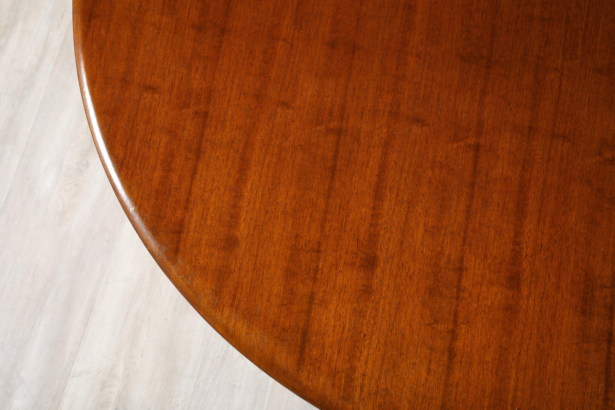 Osvaldo Borsani 'T69' Circular Dining Table, Walnut Top, Steel Base