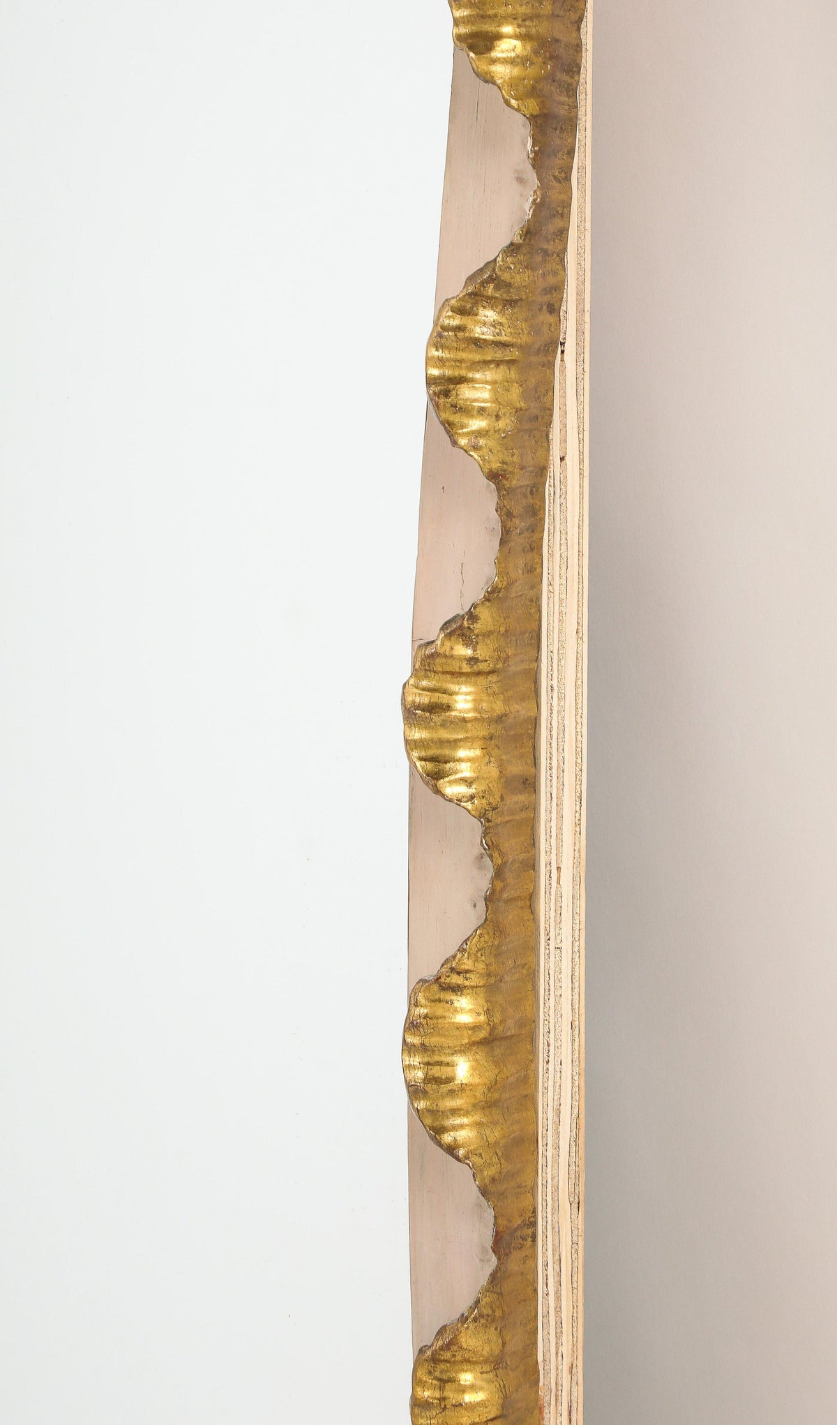 Osvaldo Borsani Painted and Gilded Wall Mirror, Italy, circa 1940