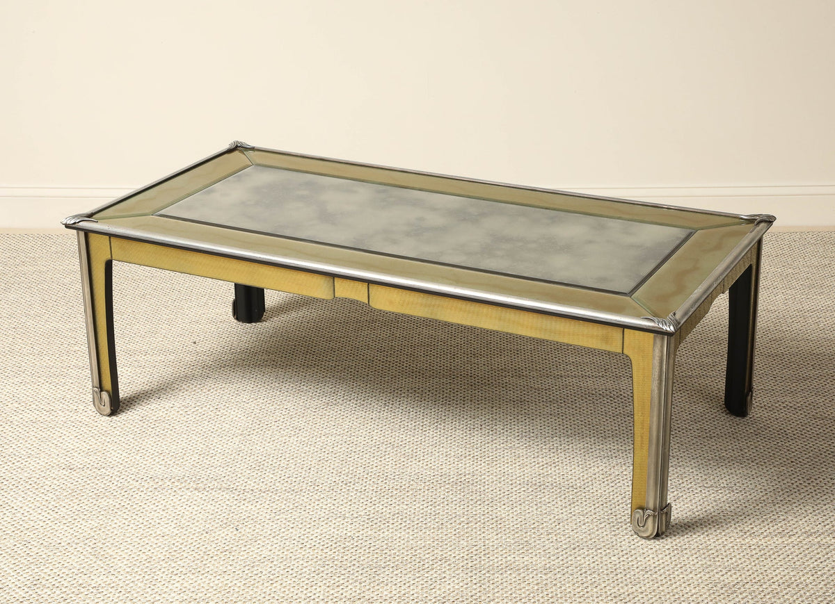 French Art Deco Eglomise Coffee Table, circa 1940