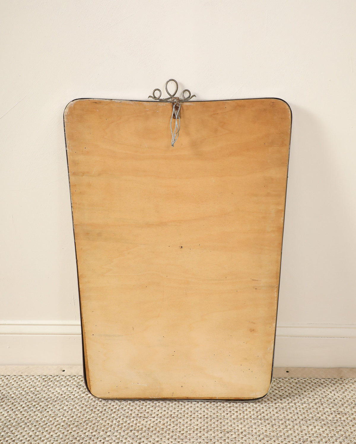 Italian Mid-Century Mirror with Scroll Crest, circa 1950