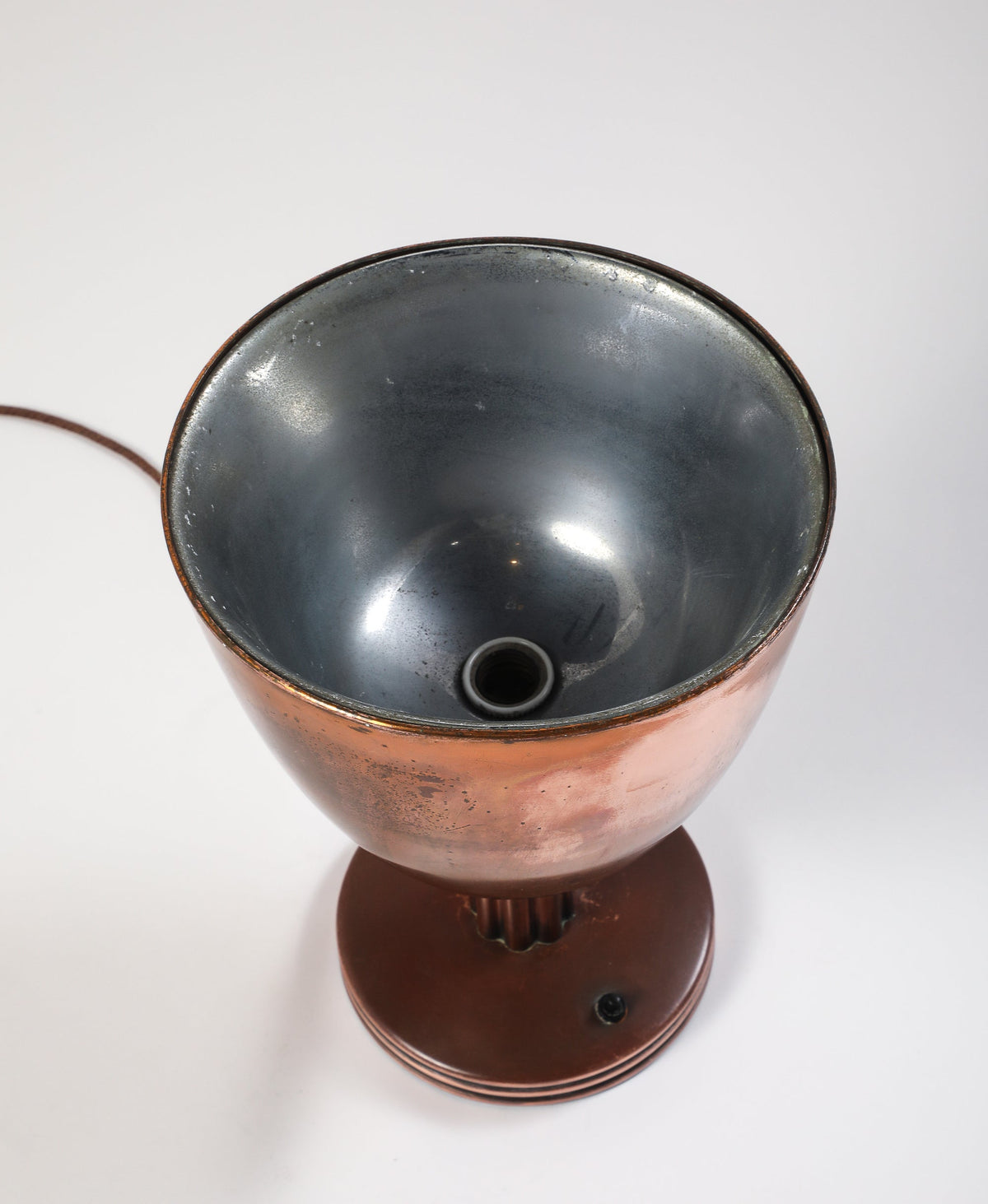 French Art Deco Copper Chalice Form Table Lamp, circa 1930