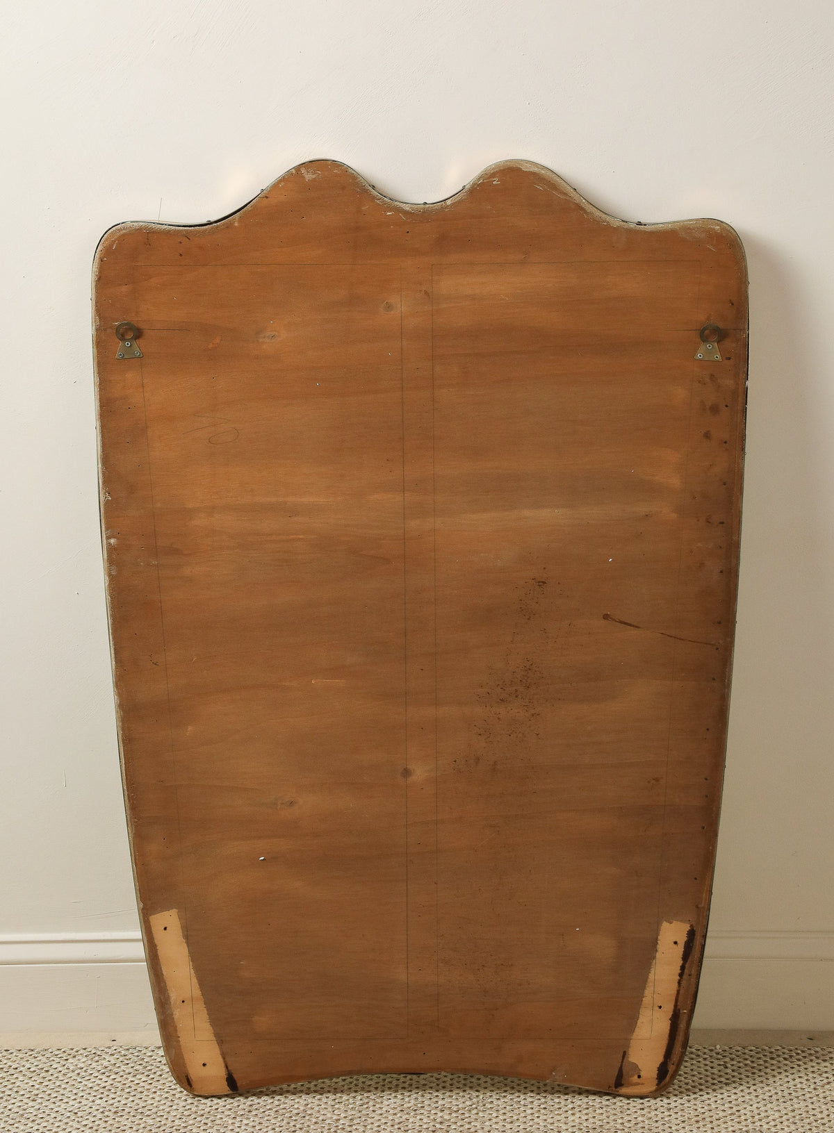 Italian Modernist Brass Framed Mirror, circa 1940
