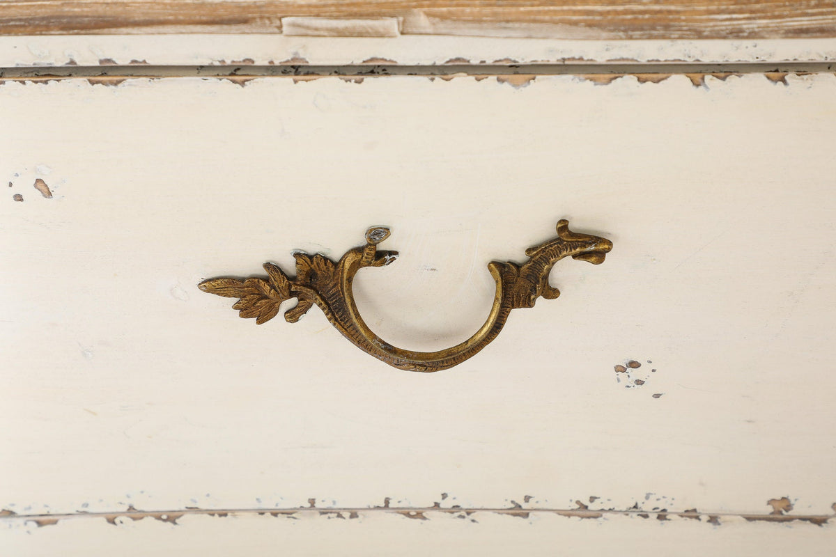 Italian Rococo Hand-Painted Commode with Two Drawers, 20th Century