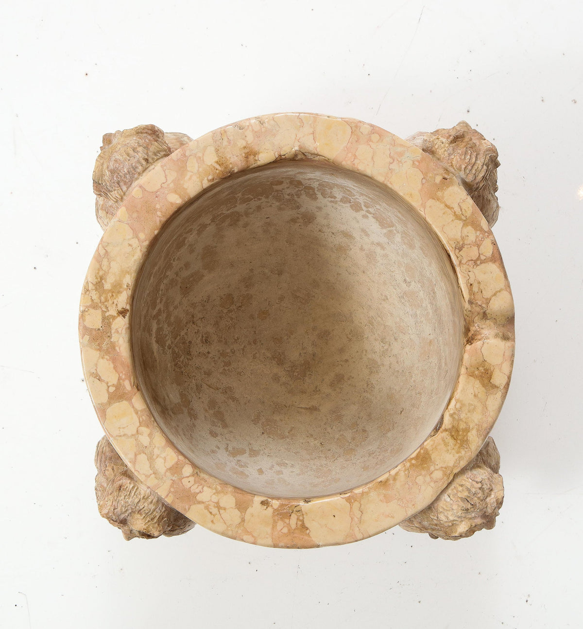 Northern Italian Marble Mortar with Owl Design, Circa 1680