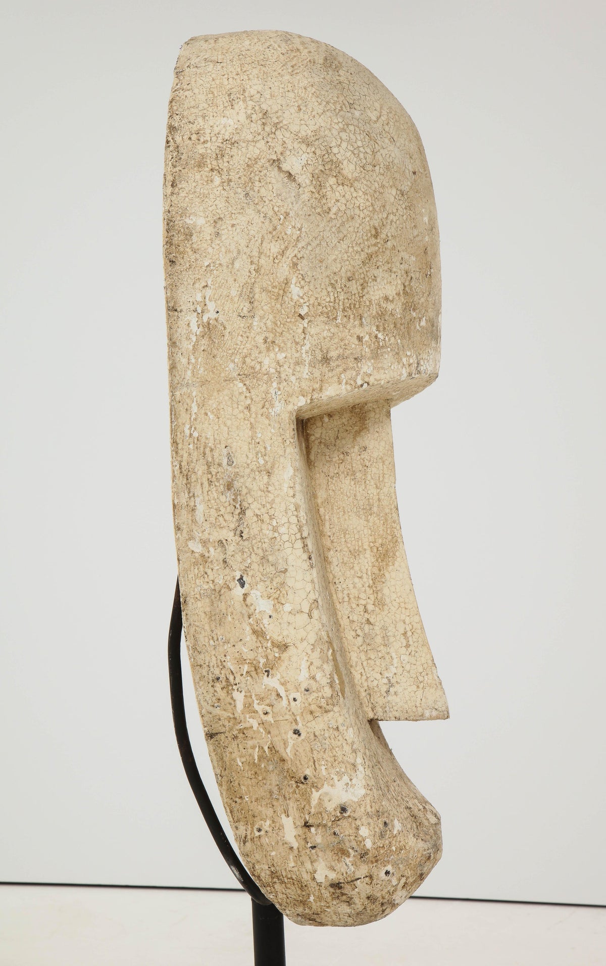 Carved Modernist Plaster Mask Sculptures