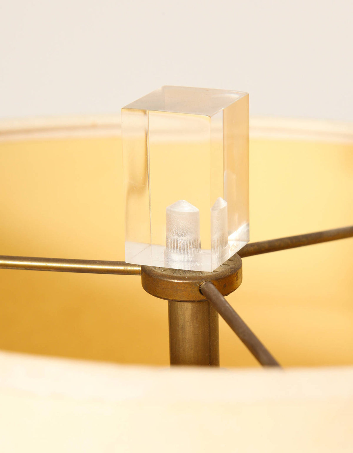 Elegantly Proportioned Stacked 1970s Lucite Table Lamp
