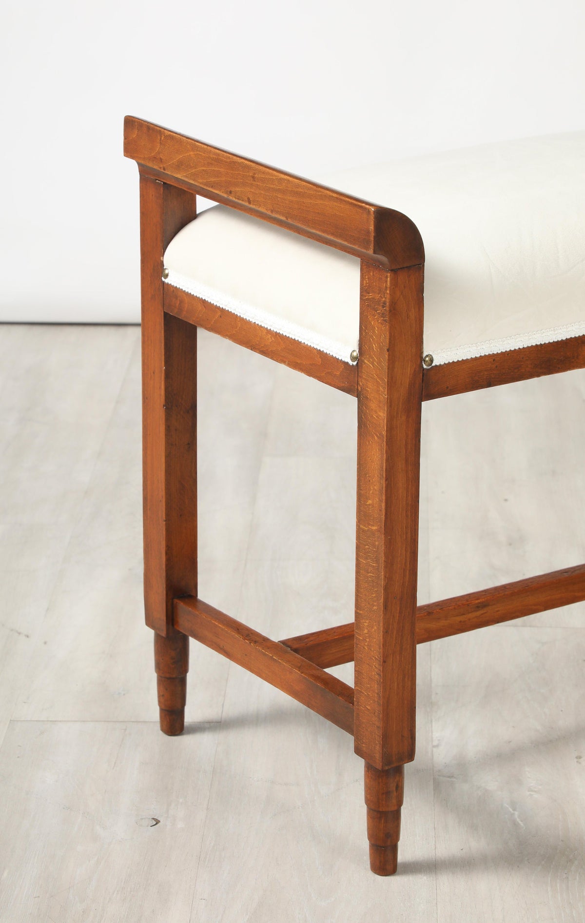 Italian Carved Walnut Stools, Art Deco, 1940