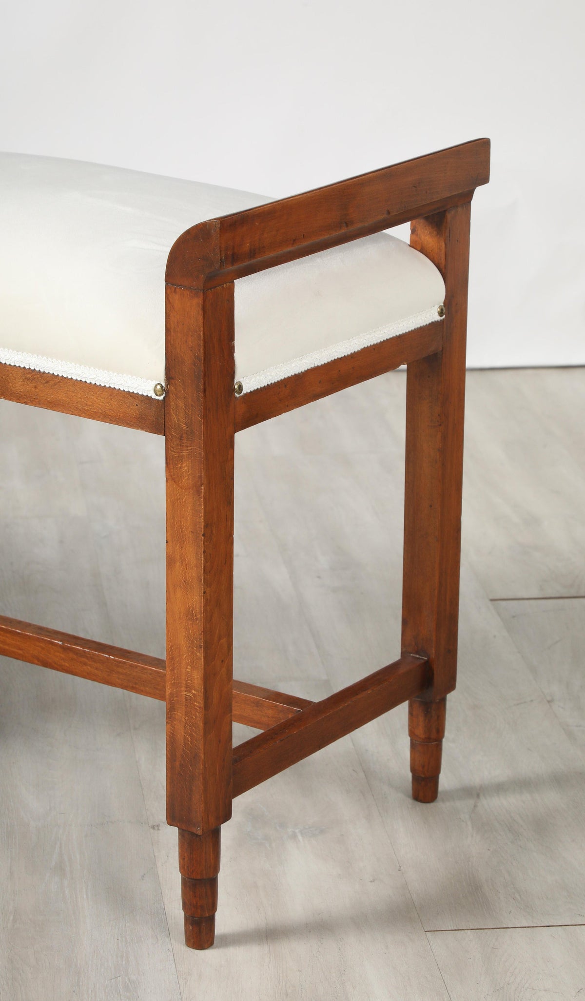 Italian Carved Walnut Stools, Art Deco, 1940