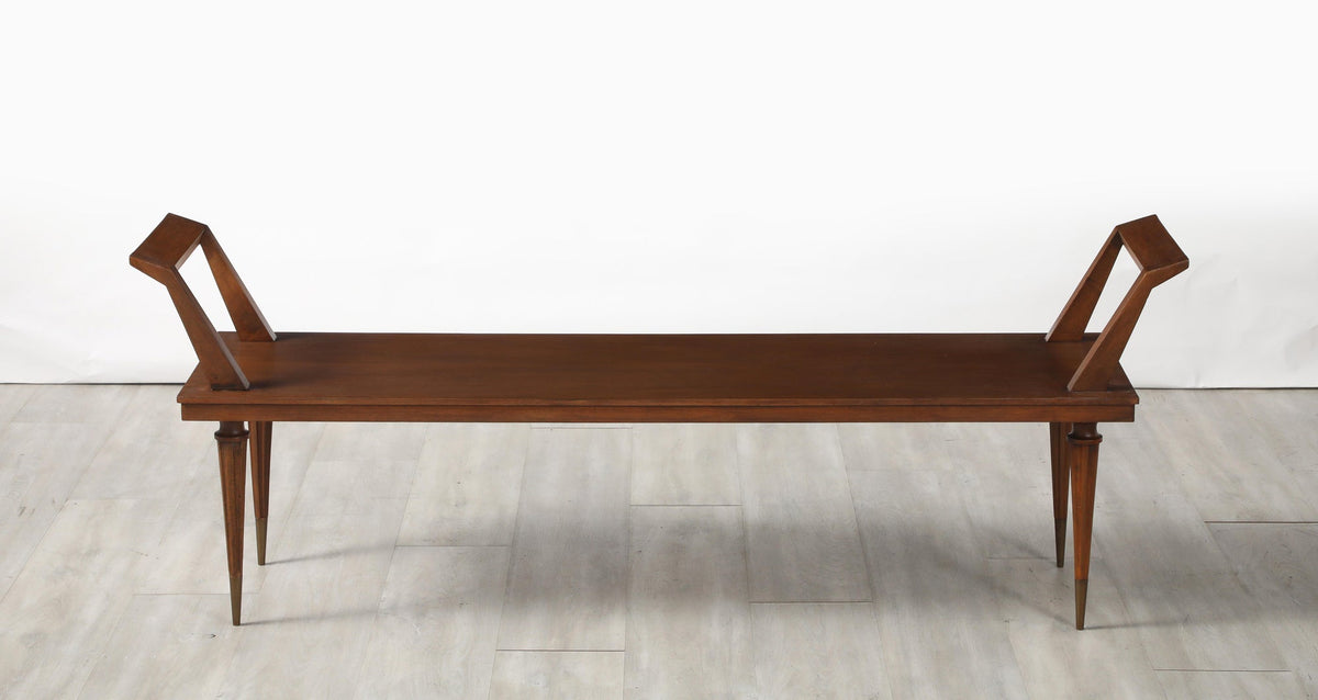 Italian Walnut Long Bench, Italy, circa 1940's