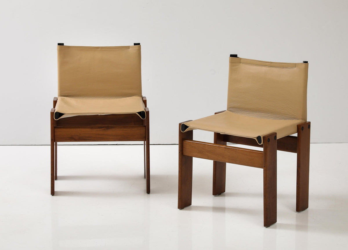 Afra & Tobia Scarpa Monk Chairs for Molteni, Italy, 1974