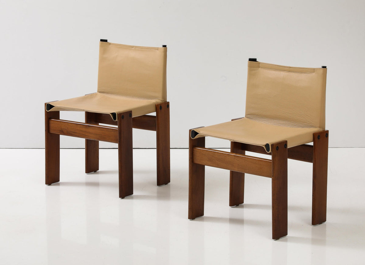 Afra & Tobia Scarpa Monk Chairs for Molteni, Italy, 1974