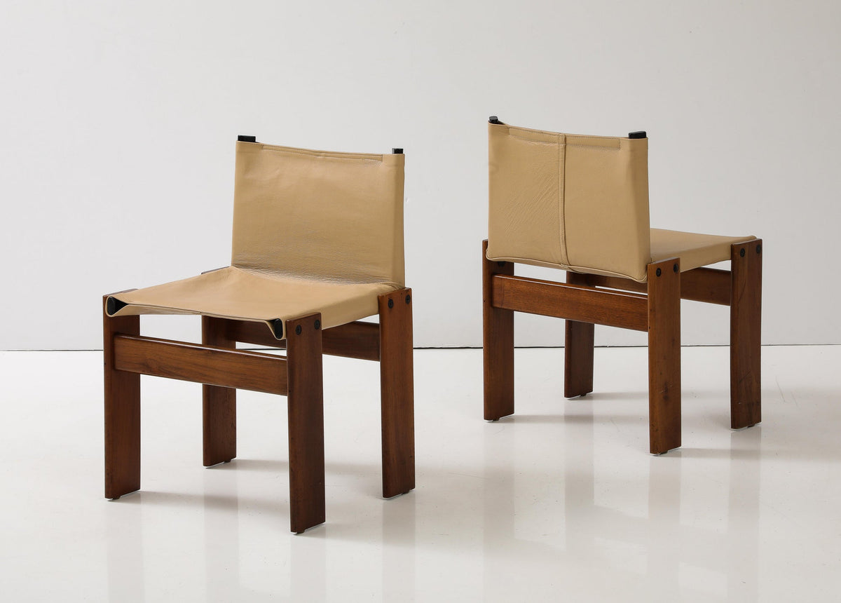 Afra & Tobia Scarpa Monk Chairs for Molteni, Italy, 1974