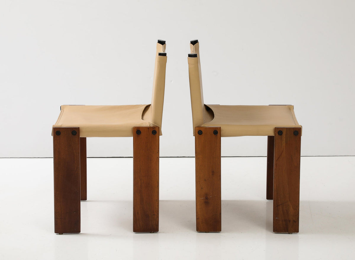 Afra & Tobia Scarpa Monk Chairs for Molteni, Italy, 1974