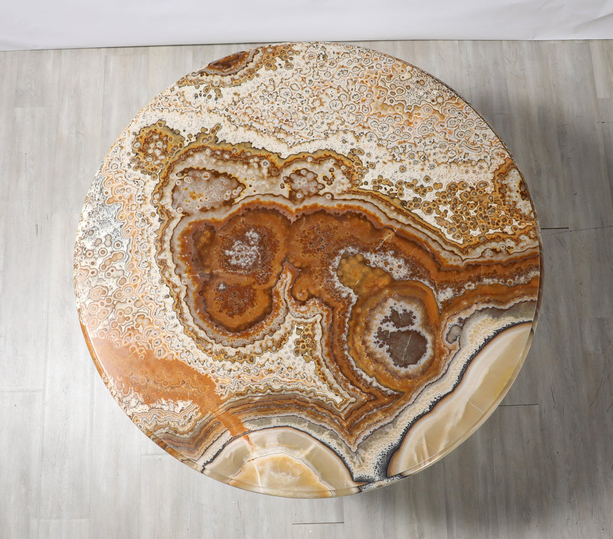 Italian Agate Dining Table with Chrome Base, Southern Italy, 1970