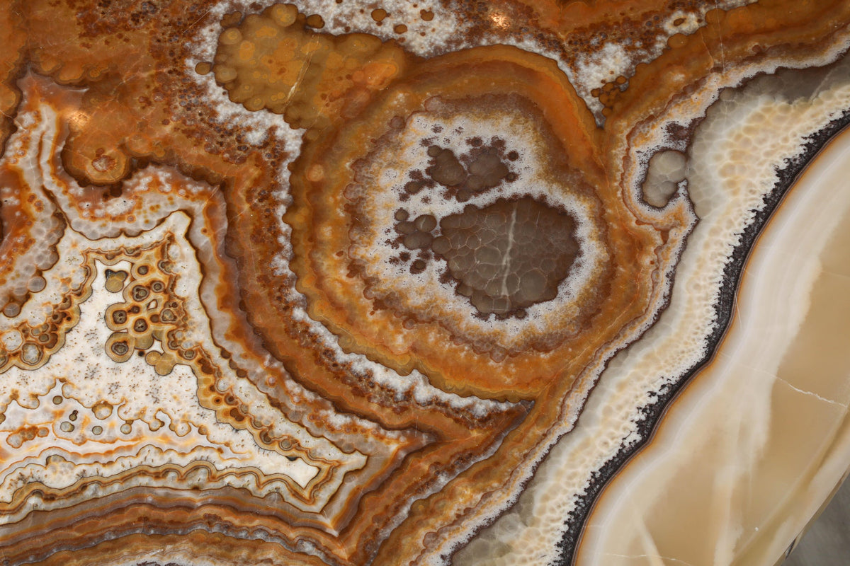 Italian Agate Dining Table with Chrome Base, Southern Italy, 1970