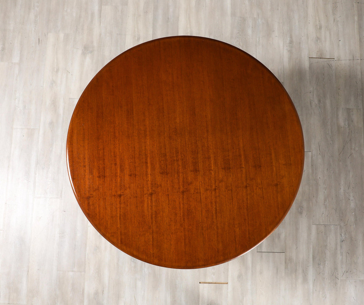 Osvaldo Borsani 'T69' Circular Dining Table, Walnut Top, Steel Base