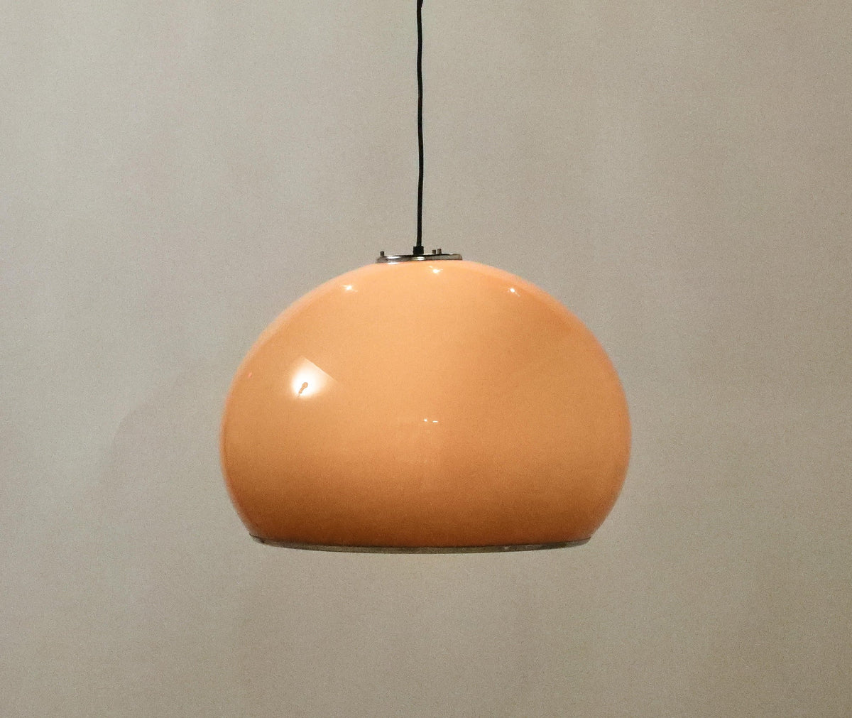 Harvey Guzzini Pendant Chandelier, Caramel Brown, 1970