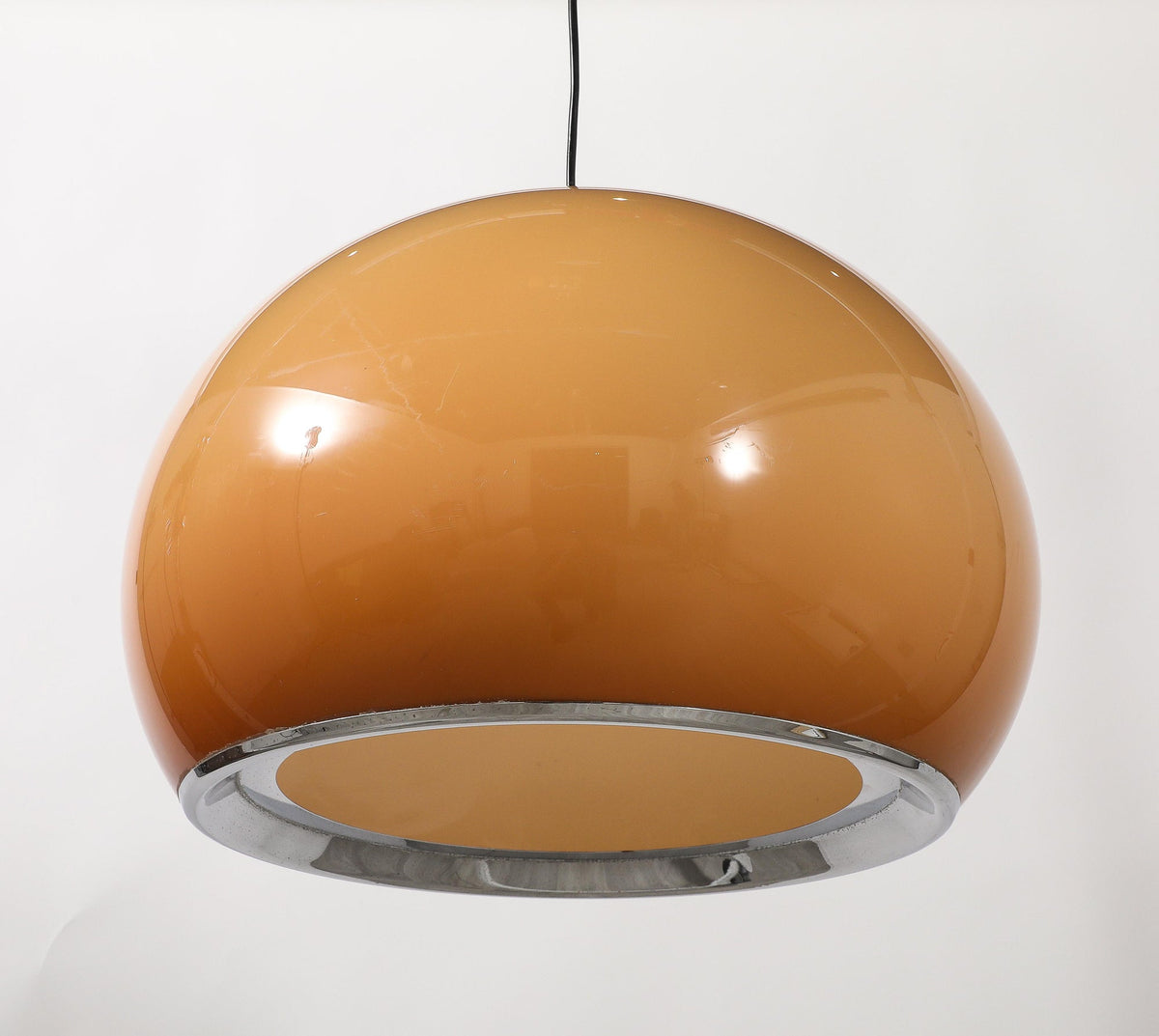 Harvey Guzzini Pendant Chandelier, Caramel Brown, 1970