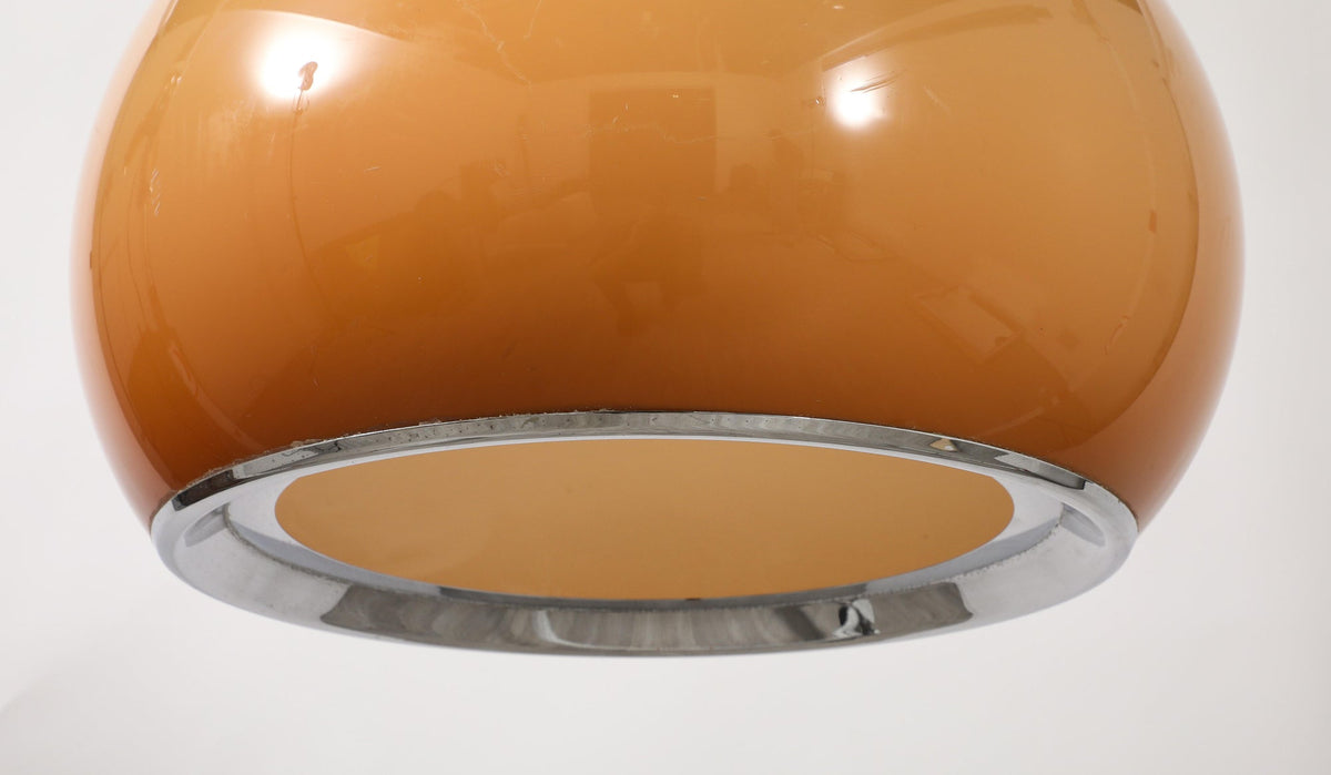 Harvey Guzzini Pendant Chandelier, Caramel Brown, 1970