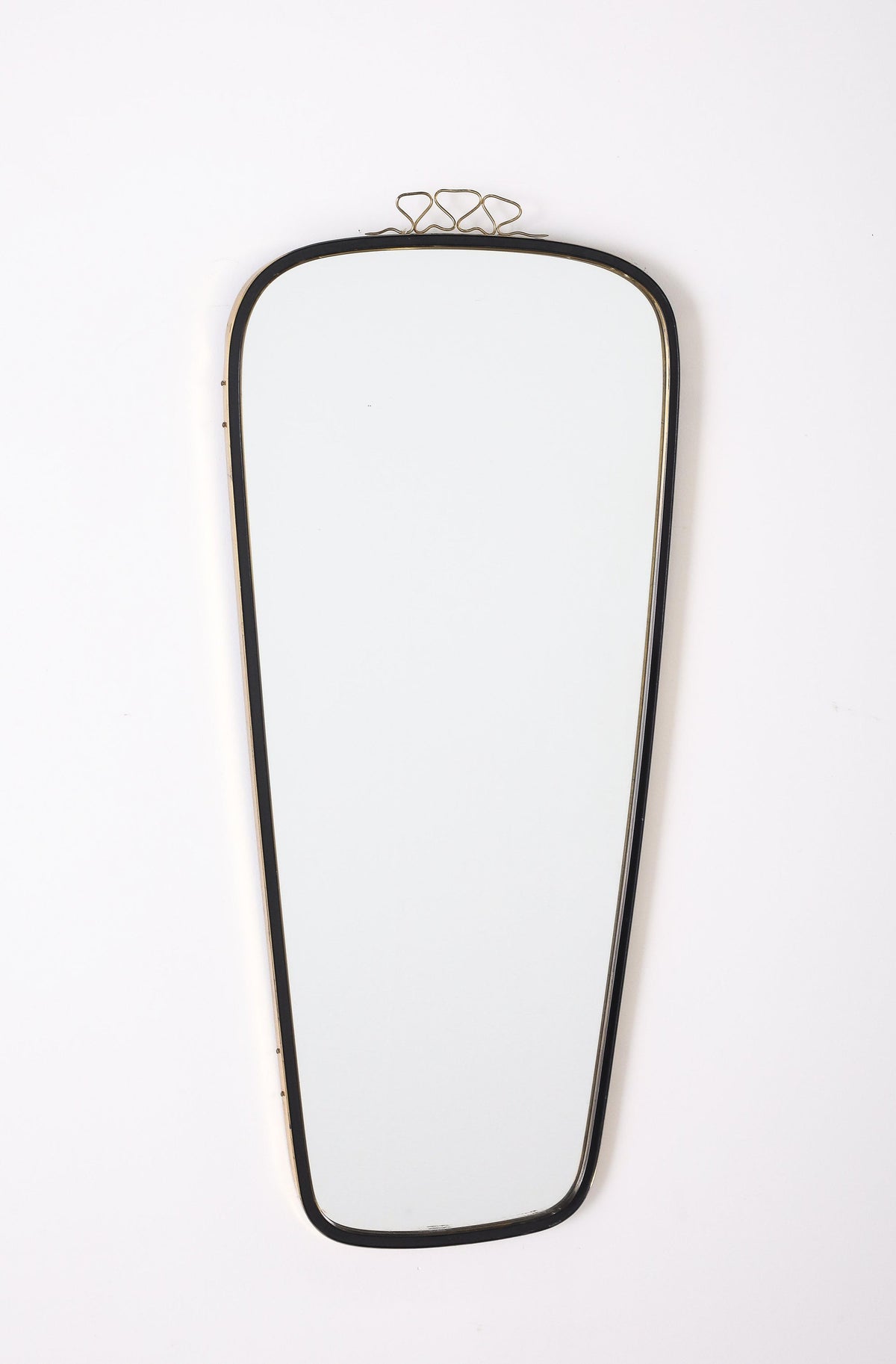 Italian 1950's Metal and Brass Mirror