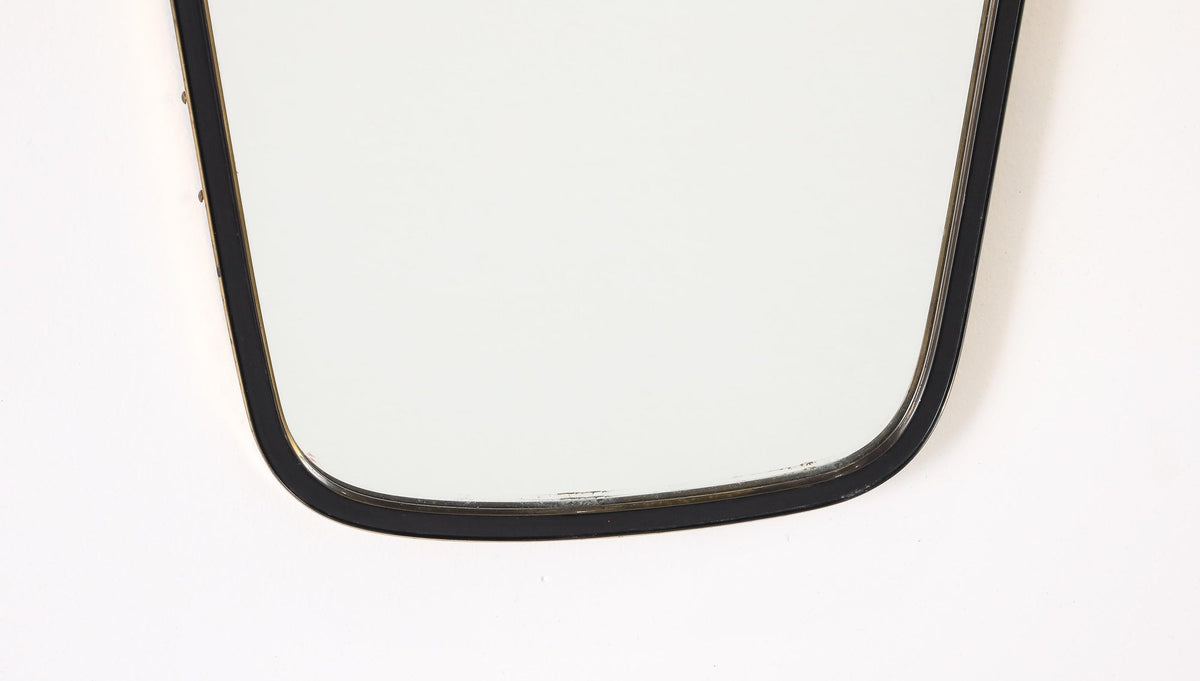 Italian 1950's Metal and Brass Mirror