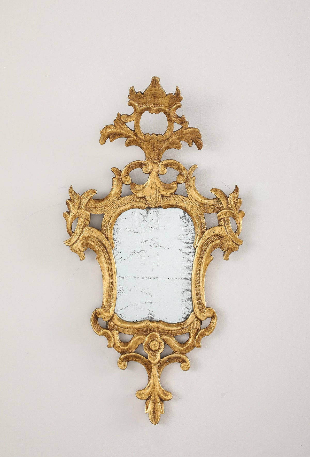 Pair of Spanish Rococo Carved and Gilded Wood Wall Mirrors, 1760