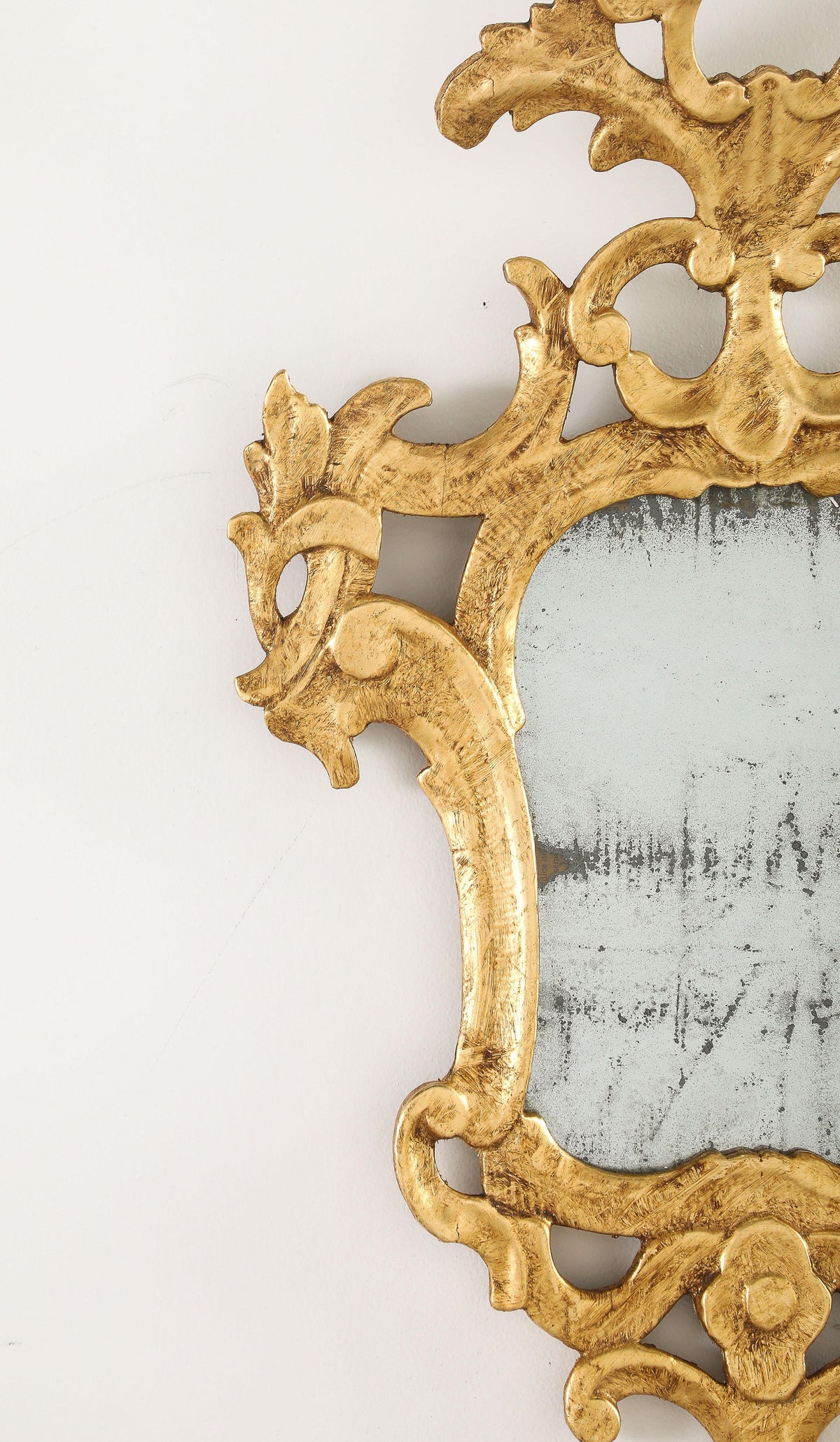 Pair of Spanish Rococo Carved and Gilded Wood Wall Mirrors, 1760