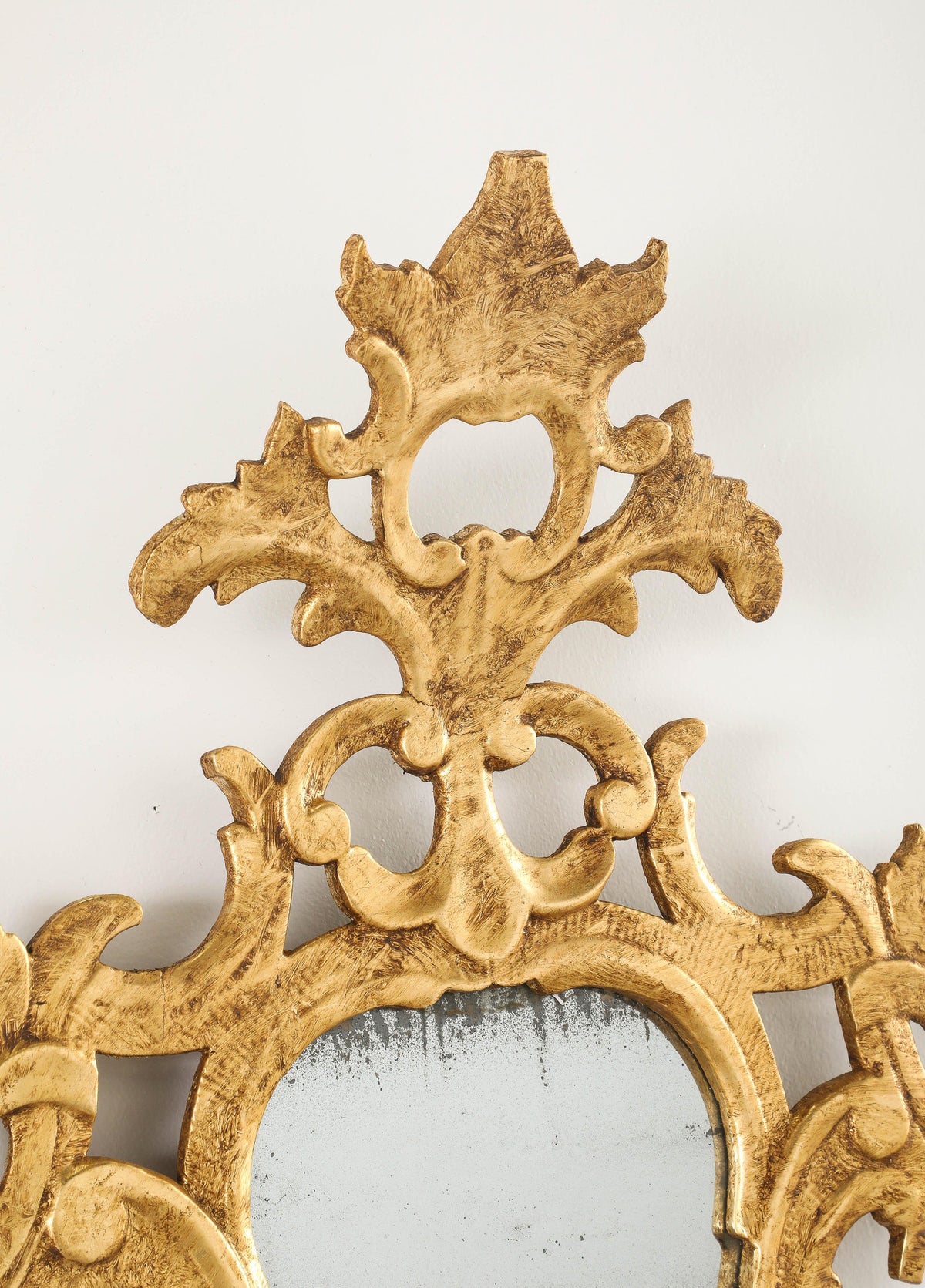 Pair of Spanish Rococo Carved and Gilded Wood Wall Mirrors, 1760