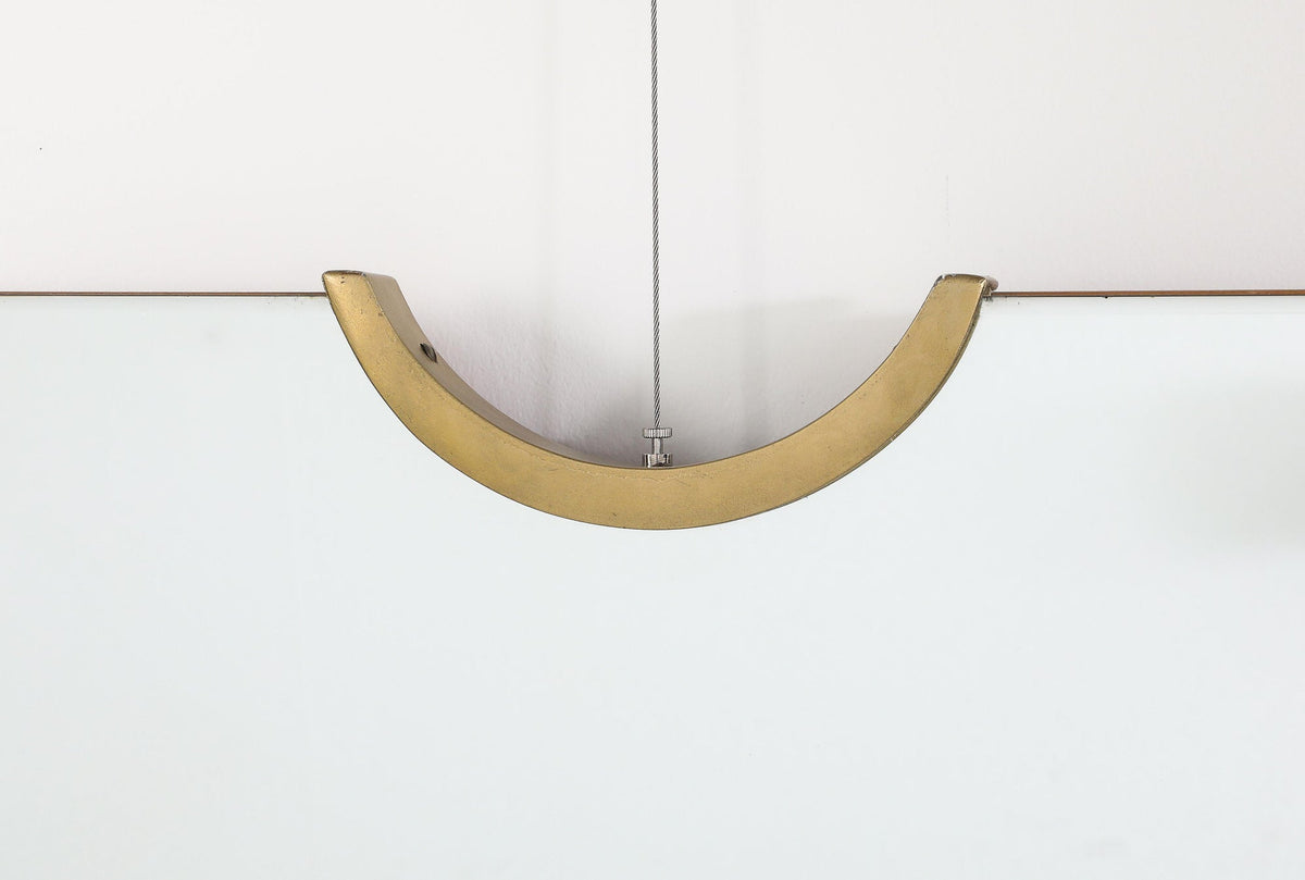Giovanni Gariboldi 1950s Wall Mirrors: Italian Modernist Glass & Brass