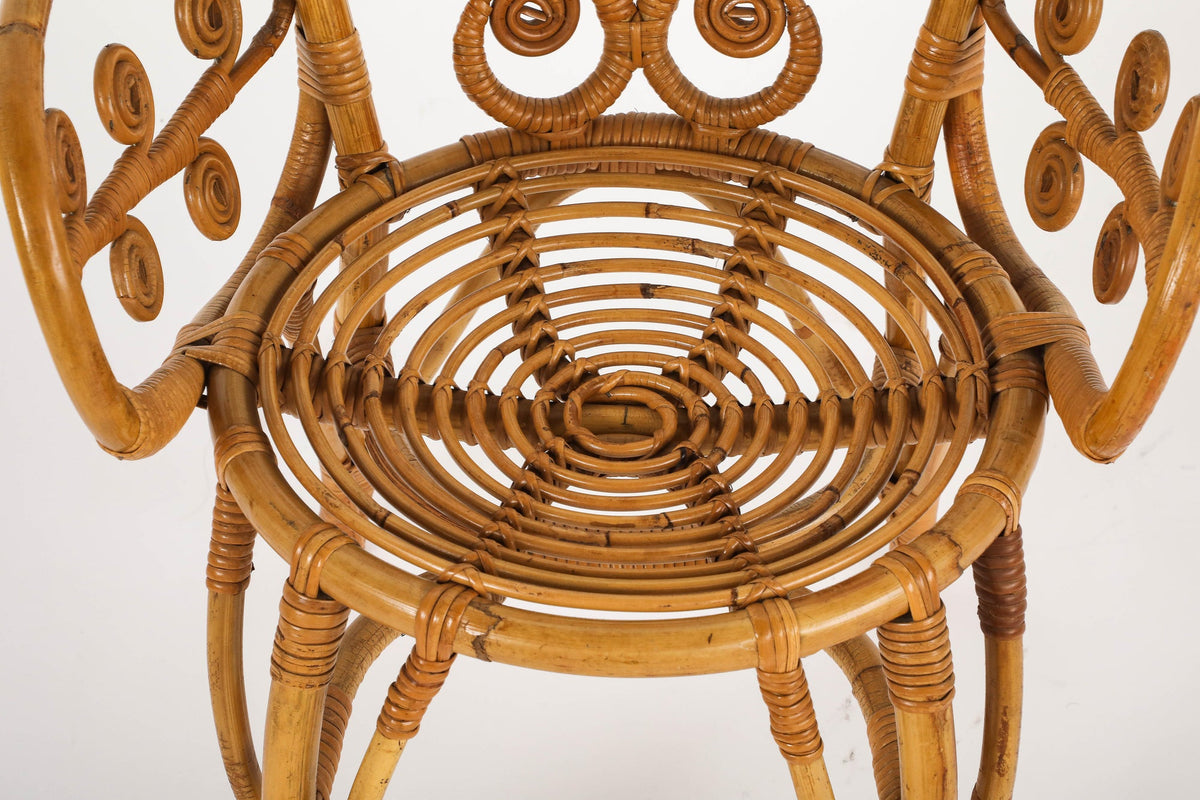 Italian 1950's Bamboo Armchair