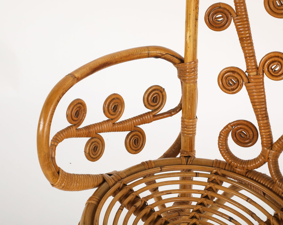 Italian 1950's Bamboo Armchair
