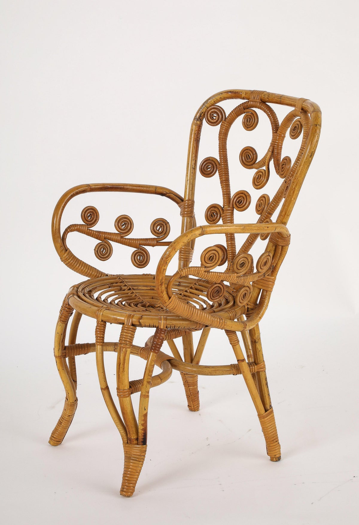 Italian 1950's Bamboo Armchair
