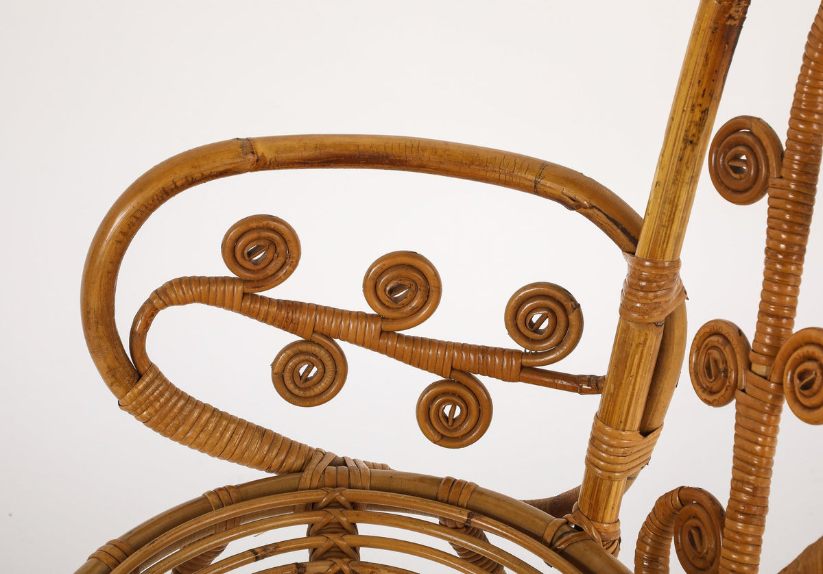 Italian 1950's Bamboo Armchair