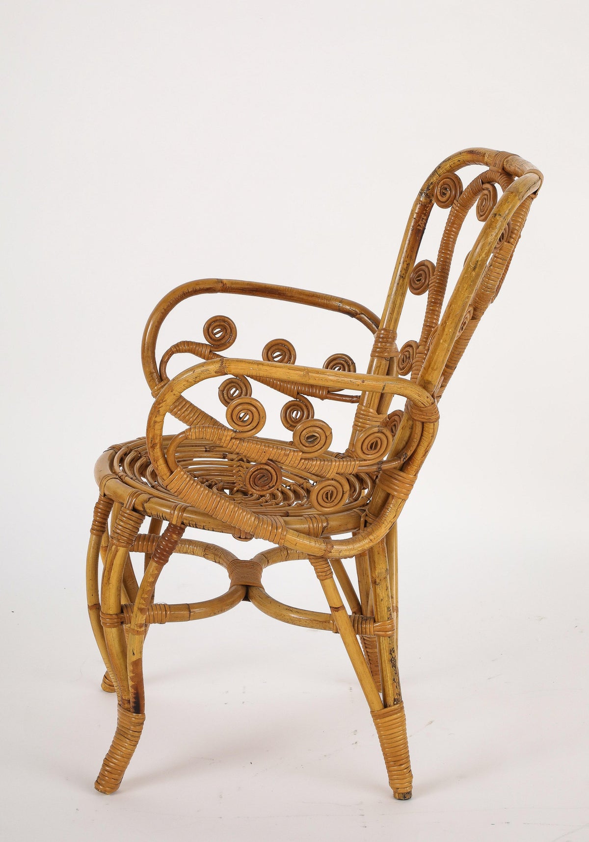 Italian 1950's Bamboo Armchair
