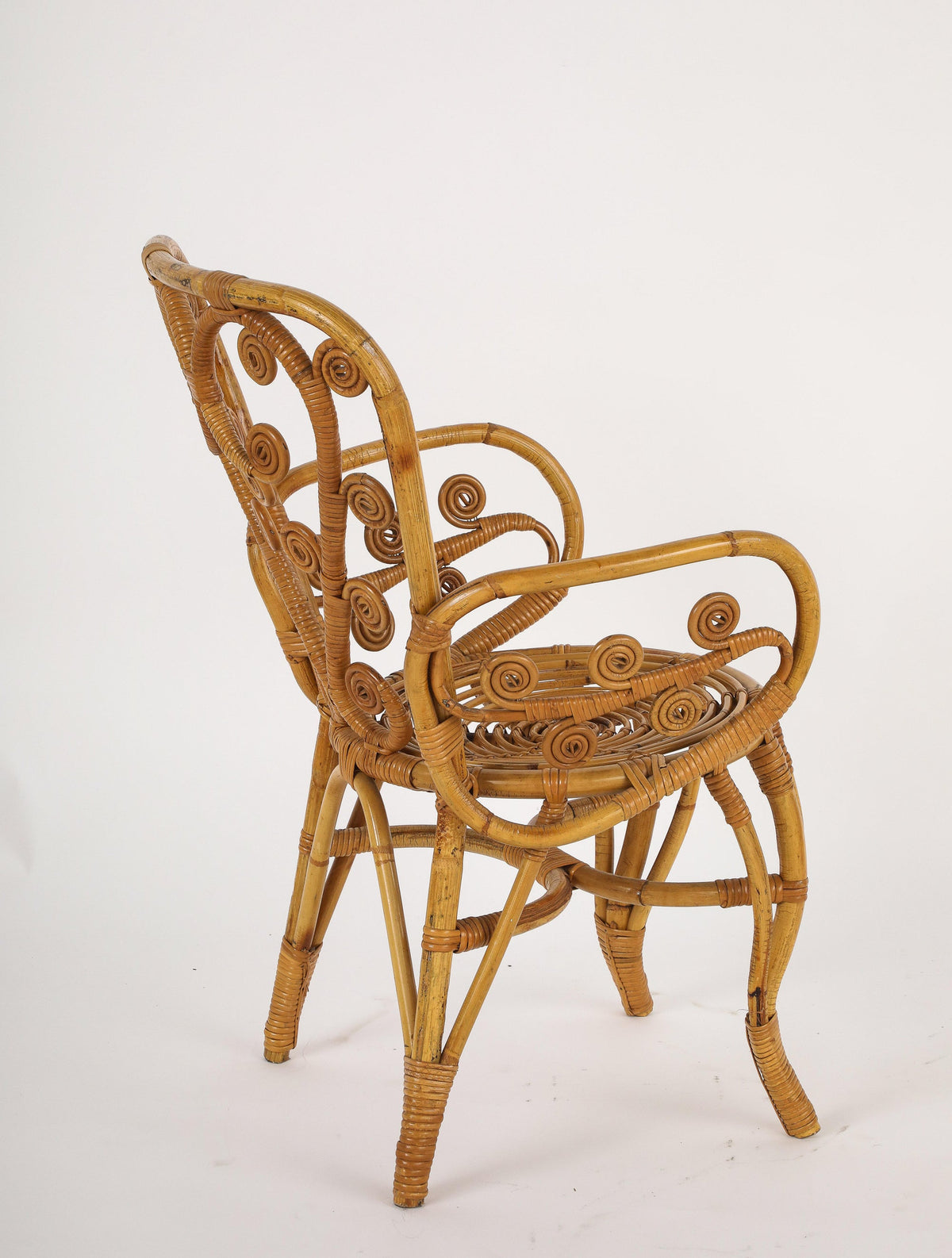 Italian 1950's Bamboo Armchair