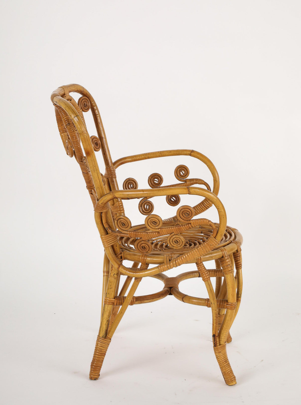 Italian 1950's Bamboo Armchair