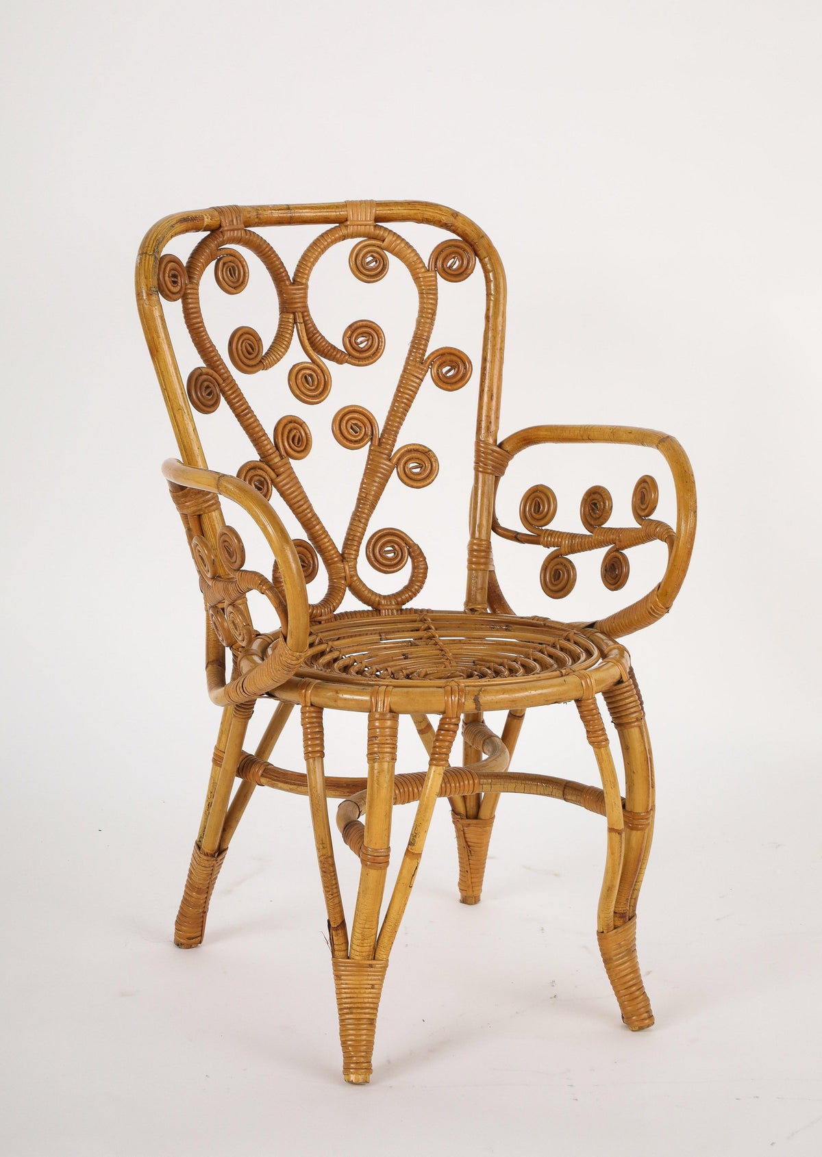 Italian 1950's Bamboo Armchair