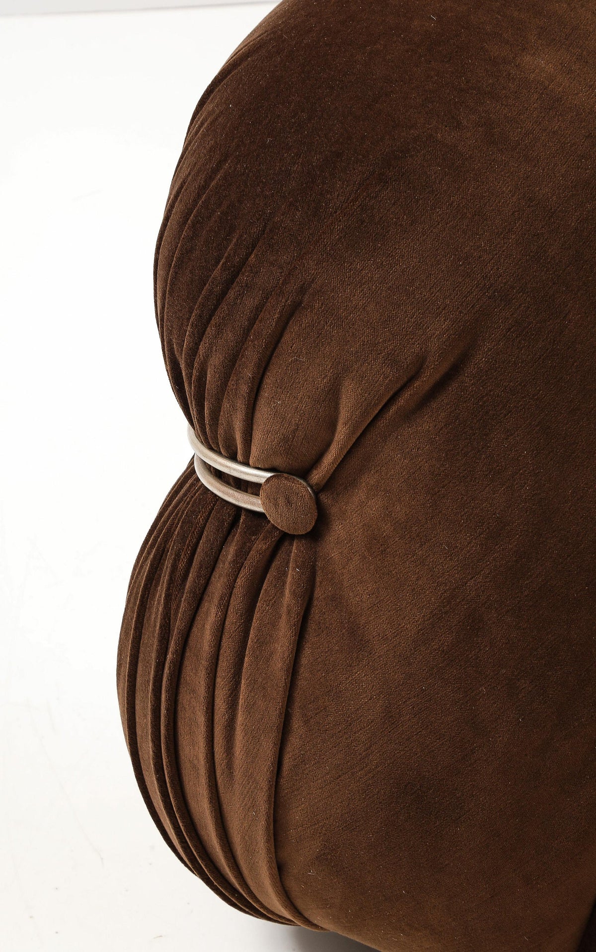 Soriana Sofa by Afra & Tobia Scarpa for Cassina, Velvet, Chrome, 1969
