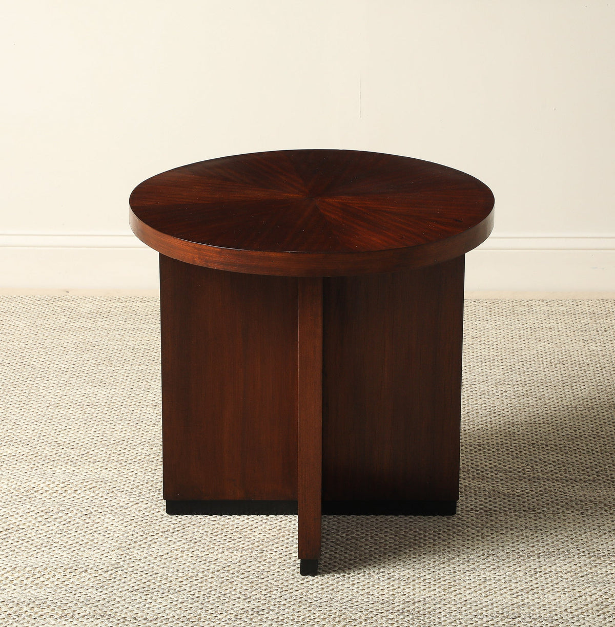 Italian Art Deco Mahogany Side Table, circa 1930