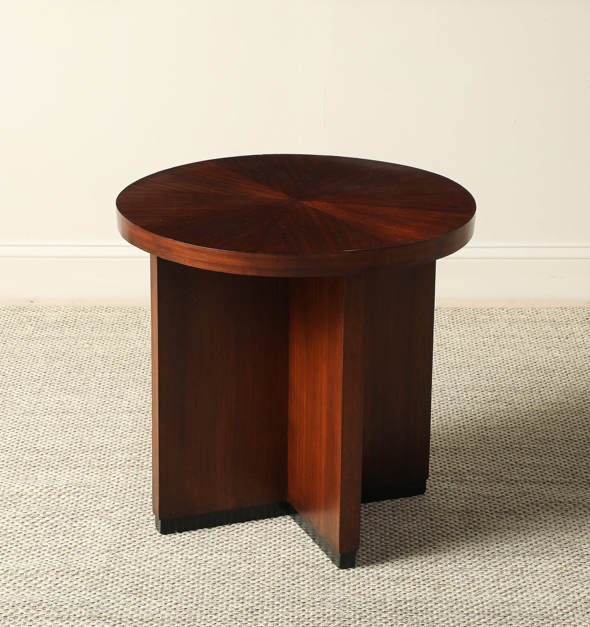 Italian Art Deco Mahogany Side Table, circa 1930