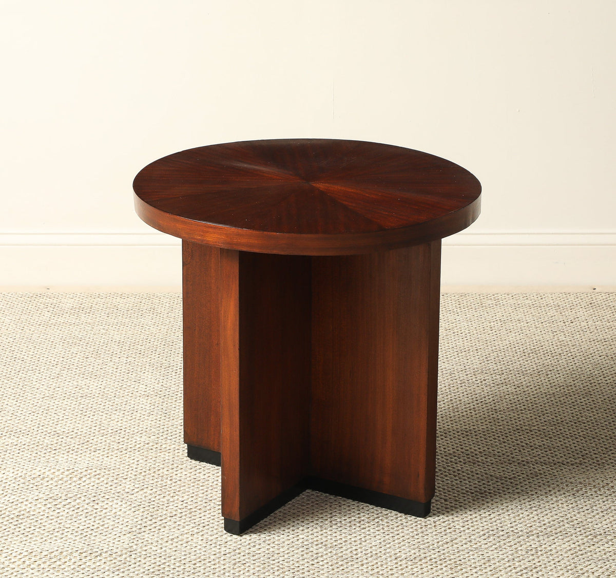 Italian Art Deco Mahogany Side Table, circa 1930
