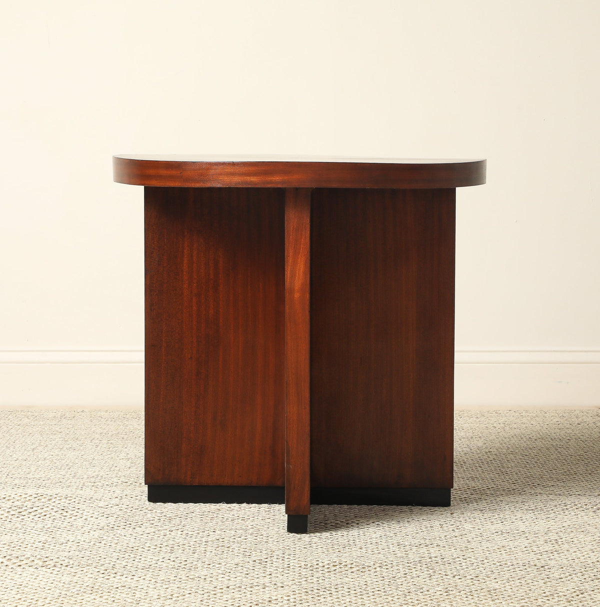 Italian Art Deco Mahogany Side Table, circa 1930