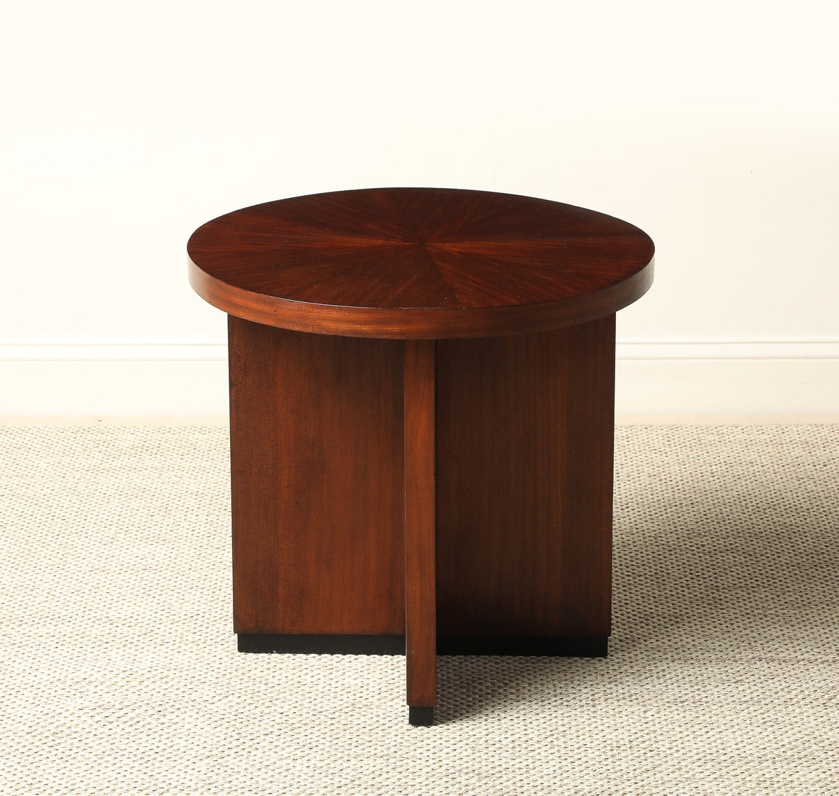 Italian Art Deco Mahogany Side Table, circa 1930