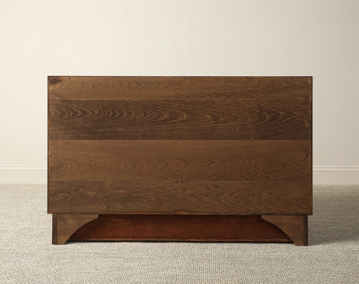 Italian Contemporary Brutalist Style Carved Oak Two-Door Cabinet