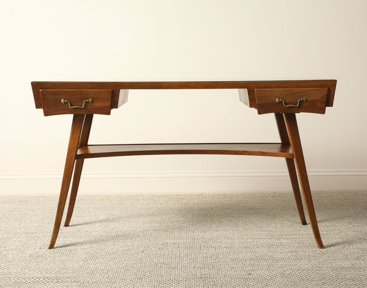 Italian Walnut Writing Desk, circa 1950
