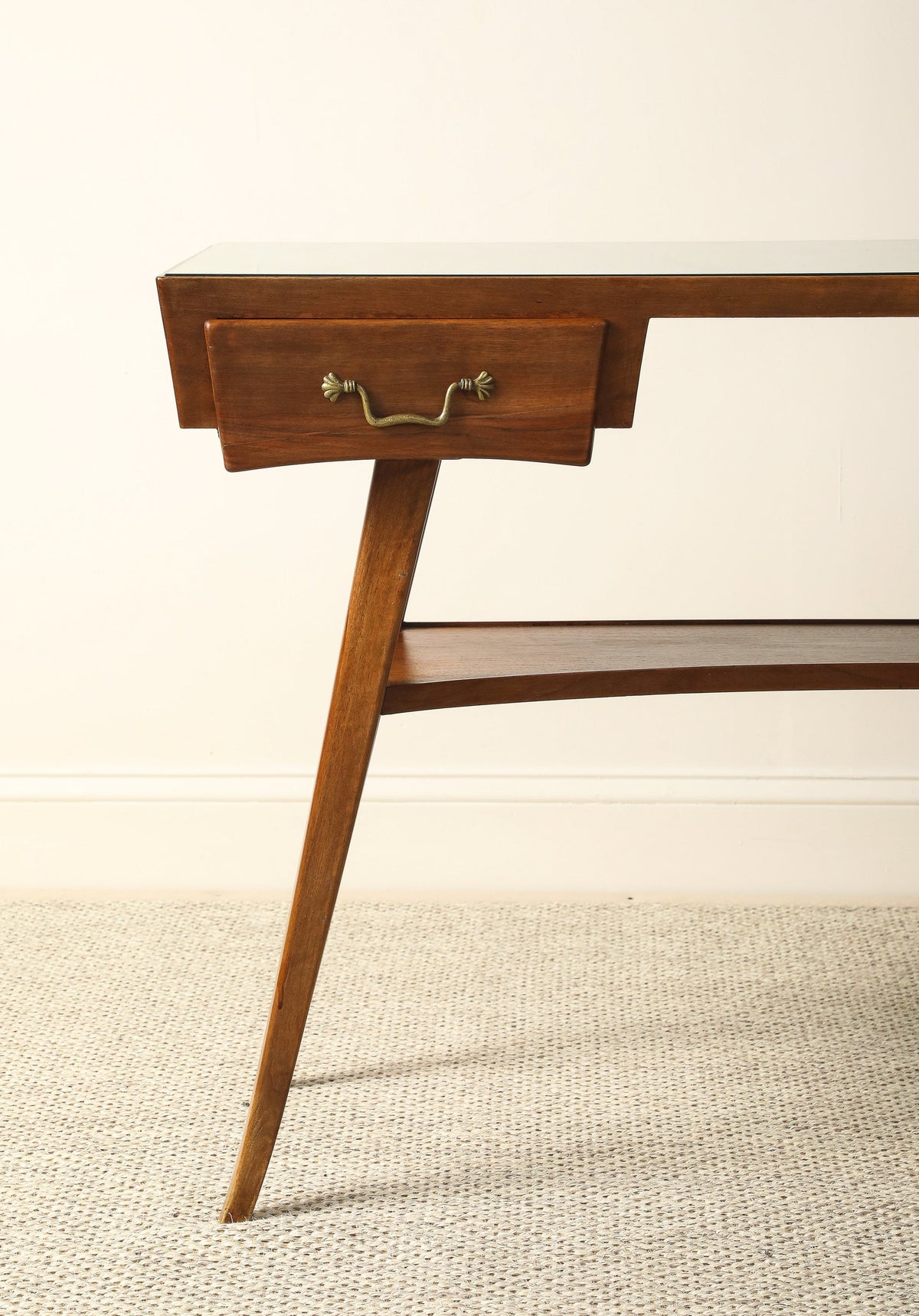 Italian Walnut Writing Desk, circa 1950