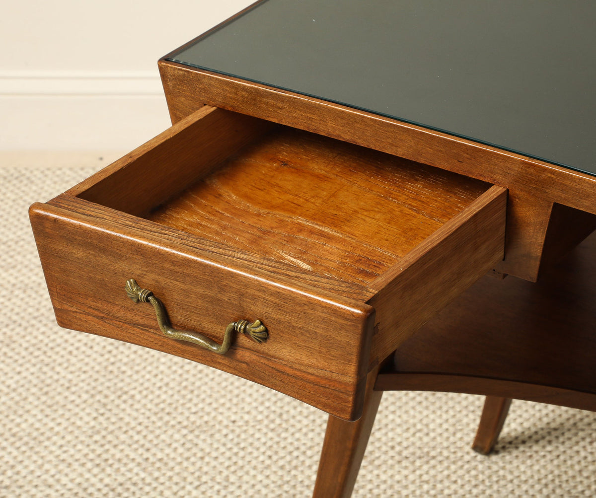 Italian Walnut Writing Desk, circa 1950