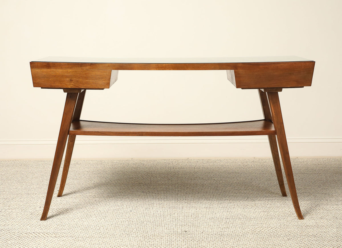 Italian Walnut Writing Desk, circa 1950
