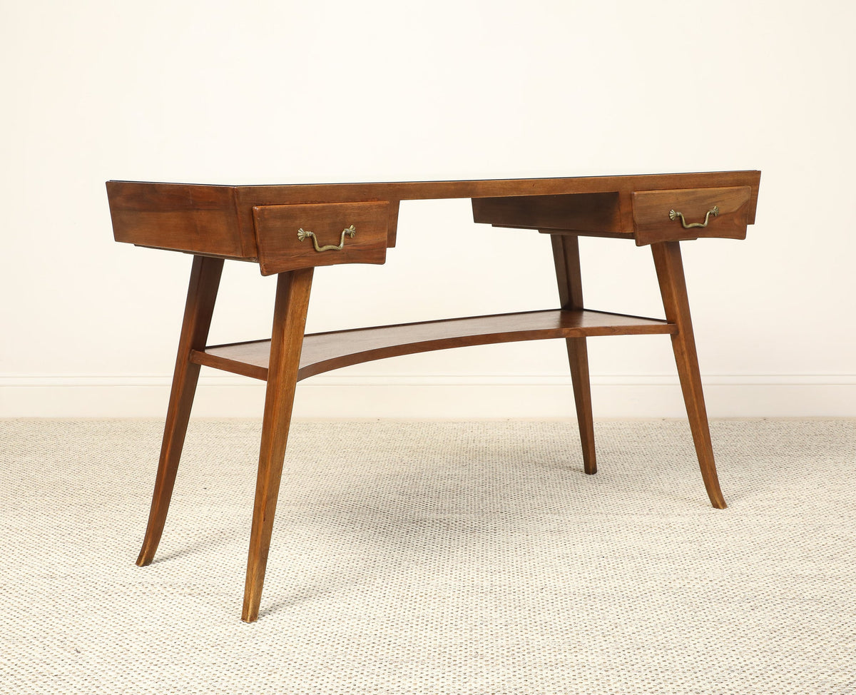 Italian Walnut Writing Desk, circa 1950