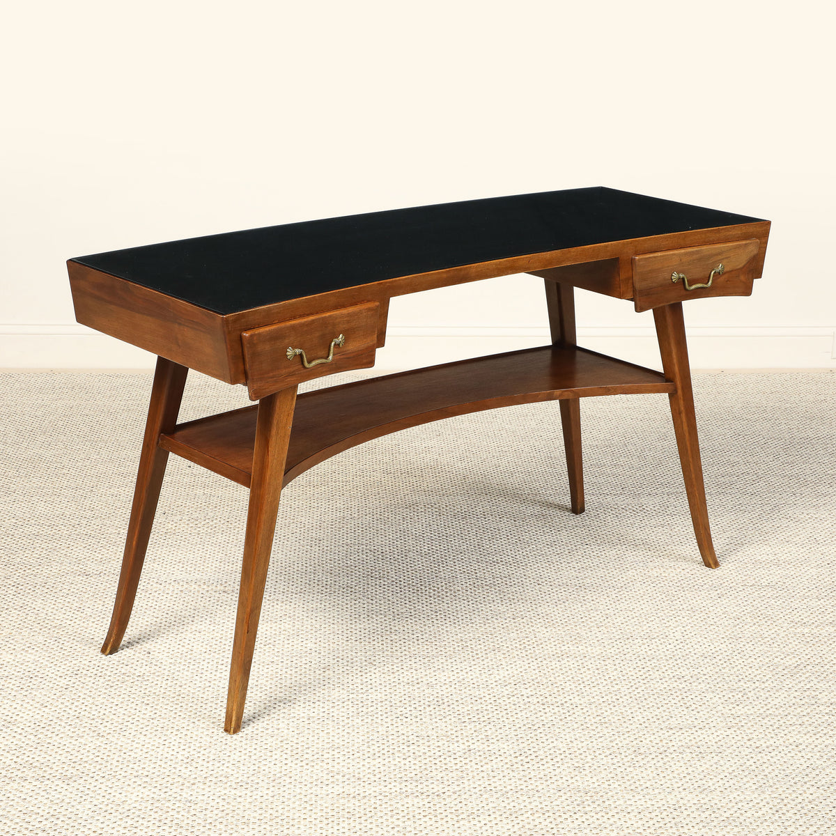 Italian Walnut Writing Desk, circa 1950
